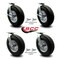 Service Caster 12 Inch Black Pneumatic Wheel Caster Swivel with Swivel Locks 2 with Brake, 4PK SCC-100S3506-PNB-SLB-BSL-2-BSL-2 - alternate 6